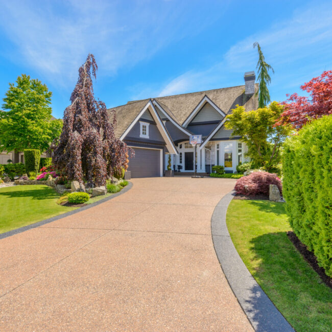 Luxury home with a resin driveway